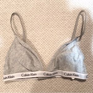 Calvin Klein Triangle Bralette (Gray)